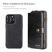 levne Pouzdra pro iPhone-Kryt na telefon pro iPhone 15 Pro Max Plus iPhone 14 13 12 11 Pro Max Mini X XR XS Max 8 7 Plus – Peněženkový kryt magnetický s poutkem šokuvzdorný jednobarevný TPU PC PU kůže