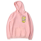 abordables Sudaderas con capucha gráficas para hombre-Hombre Estampado Manga Larga Sudaderas Con Capucha Fresco Design Invierno Un gris Un blanco Un negro Ropa Diseñador Talla Grande S M L XL XXL XXXL