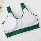 billiga Bikiniset-Dam Vanligt Badkläder Bikini 2 st Kalsonger Baddräkt Hög midja Twist Front Monterad Semester Stylish Ensfärgat V-slits Ärmlös Baddräkter