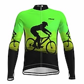 economico Maglie da uomo-Per uomo Maglia da ciclismo Manica lunga Bicicletta Maglietta / Maglia Superiore con 3 tasche posteriori Ciclismo da montagna Cicismo su strada Traspirante Asciugatura rapida Traspirazione umidit