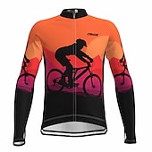 economico Maglie da uomo-Per uomo Maglia da ciclismo Manica lunga Bicicletta Maglietta / Maglia Superiore con 3 tasche posteriori Ciclismo da montagna Cicismo su strada Traspirante Asciugatura rapida Traspirazione umidit