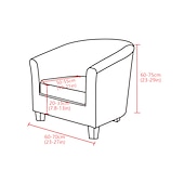 cheap Armchair Cover &amp; Armless Chair Cover-Velvet Club Chair Barrel Chair Slipcover Tub Chair Cover Couc Furniture Protector with Seat Cushion Cover Elastic Bottom Soft for Hotel Bar Counter Living Room