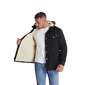 preiswerte Pufferjacken-Herren Hoodie Jacke Winter Draussen Warm Oberbekleidung Winterjacken Sherpa-Jacke Jagd Camping / Wandern / Höhlenforschung Reisen Schwarz Kaki Grau