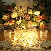 cheap Battery String Lights-5m 50leds Pearl Wire Copper String Lights Battery Powered Fairy Lamp Christmas Wedding Party Home Garland Holiday Decoration