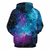 abordables Motif 3D-Homme Motif Galaxie Sweat à capuche Sweats à Capuche Sweat-shirt Sweat à capuche manche longue Sweat à capuche Capuche Design 3D effet du quotidien Blanche Rose Claire Designer
