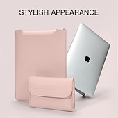 お買い得  ラップトップバッグ、ケース、スリーブ-ラップトップスリーブ 12 &quot; 13 &quot; 15 &quot; インチ と互換性があります Macbook Air Pro, HP, Dell, Lenovo, Asus, Acer, Chromebook Notebook 防水機能 耐衝撃 PUレザー 純色 のために 営業所