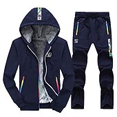 baratos moletons básicos-Homens Moletom Suéter Fatos de jogging Preto Azul Cinzento Desportos e Ar livre Roupa de Esporte Roupa Moletons Moletons