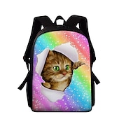 cheap Kids &amp; Teen Backpacks-Animal Backpack Kids Colorful Cat Print Oxford Fabric Backpack for School and Travel - Stylish and Durable, Perfect for Students, Back to School