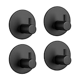 economico Ganci porta accappatoio-ganci da parete 4 pezzi autoadesivi durevoli appendiabiti da parete in acciaio inossidabile 304 impermeabili antiruggine per bagni cucina 3m