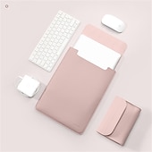 お買い得  ラップトップバッグ、ケース、スリーブ-ラップトップスリーブ 12 &quot; 13 &quot; 15 &quot; インチ と互換性があります Macbook Air Pro, HP, Dell, Lenovo, Asus, Acer, Chromebook Notebook 防水機能 耐衝撃 PUレザー 純色 のために 営業所