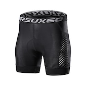 preiswerte Fahrradhosen Herren-Herren Einfarbig Fahrrad Unterwäsche Fahhrad Gepolsterte Shorts / Chamois Mountainbike MTB Straßenradsport Sport 3D-Polster Radfahren Schnelltrocknend Feuchtigkeitsableitend Schwarz Rot Bekleidung