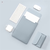 お買い得  ラップトップバッグ、ケース、スリーブ-ラップトップスリーブ 12 &quot; 13 &quot; 15 &quot; インチ と互換性があります Macbook Air Pro, HP, Dell, Lenovo, Asus, Acer, Chromebook Notebook 防水機能 耐衝撃 PUレザー 純色 のために 営業所