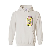 abordables Sudaderas con capucha gráficas para hombre-Hombre Estampado Manga Larga Sudaderas Con Capucha Fresco Design Invierno Un gris Un blanco Un negro Ropa Diseñador Talla Grande S M L XL XXL XXXL