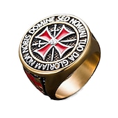 economico Anelli-Anello Natale Argento Oro Placcato in oro 18k Croce Punk 1 pc Zirconi / Per uomo