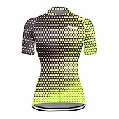 baratos Camisolas femininas-Mulheres Camisa para Ciclismo Poá Manga Curta Moto Camisa / Roupas Para Esporte Blusas com 3 bolsos traseiros Ciclismo de Montanha Ciclismo de Estrada Secagem Rápida Tiras Refletoras Bolso Traseiro