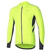 preiswerte Radtrikot Herren-Arsuxeo Herren Langarm Fahrradtrikot Winter Polyester Dunkelgrau Weiß Grau Volltonfarbe Fahhrad Trikot / Radtrikot Bergradfahren Straßenradfahren Reflexstreiffen Tasche auf der Rückseite Sport