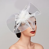 billige Coiffer-fjær / nettfascinatorer kentucky derby lue / hodeplagg med fjær / cap / blomst 1 stk bryllup / hesteveddeløp / melbourne cup hodeplagg