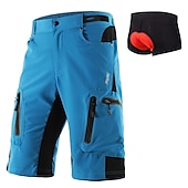 cheap Men&#039;s Shorts, Tights &amp; Pants-Arsuxeo Men&#039;s Cycling MTB Shorts Bike Shorts Bike Shorts Baggy Shorts Relaxed Fit Mountain Bike MTB Road Bike Cycling Sports Breathable Quick Dry Waterproof Zipper Black / Orange Dark Blue+Black