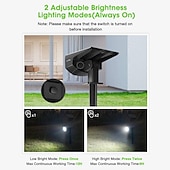 economico Fari Esterni-2pcs riflettore di paesaggio solare all&#039;aperto 2 modalità di luminosità 2 in 1 riflettore di paesaggio solare ip67 luce esterna solare impermeabile luci di via della luce del prato
