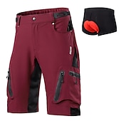 cheap Men&#039;s Shorts, Tights &amp; Pants-Arsuxeo Men&#039;s Cycling MTB Shorts Bike Shorts Bike Shorts Baggy Shorts Relaxed Fit Mountain Bike MTB Road Bike Cycling Sports Breathable Quick Dry Waterproof Zipper Black / Orange Dark Blue+Black