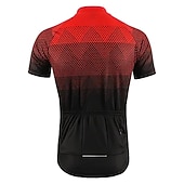 tanie Męskie koszulki-Męskie Koszulka rowerowa Geometryczny Gradient Krótki rękaw Rower Dżersej Top z 3 tylnymi kieszeniami Kolarstwo górskie Kolarstwie szosowym Szybkie wysychanie Odblaskowe paski Kieszeń na plecach