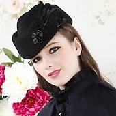 Fascinators Headdress Wool Special Occasion Party / Evening Kentucky Derby Ladies Day Melbourne Cup Elegant Vintage Inspired With Feather Scattered Crystals Style Headpiece Headwear4