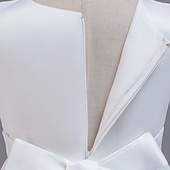 preiswerte Kleider für die Blumenmädchen-Blumenmädchenkleid Mädchen Kleid Partykleid Hochzeit Party Niedlich Prinzessin Gerafft Druck Blumen Ärmellos Rundhalsausschnitt Weiß Wein 4-13 Jahre