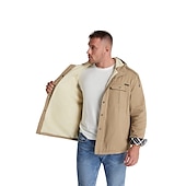 preiswerte Pufferjacken-Herren Hoodie Jacke Winter Draussen Warm Oberbekleidung Winterjacken Sherpa-Jacke Jagd Camping / Wandern / Höhlenforschung Reisen Schwarz Kaki Grau