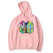 abordables Sudaderas con capucha gráficas para hombre-Hombre Estampado Manga Larga Sudaderas Con Capucha Fresco Design Invierno Un gris Un blanco Un negro Ropa Diseñador Talla Grande S M L XL XXL XXXL