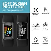 economico Proteggi schermo per smartwatch-4 pezzi Guarda Proteggi Schermo Compatibile con Fitbit Carica Fitbit 5 Protettori privacy dello schermo Alta definizione Anti-graffi TPU Accessori per orologi