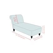 preiswerte Sesselabdeckung &amp; Armless Chair Cover-Stretch Samt Chaiselongue Stuhlhusse elastisch schwarz für Schlafzimmer Wohnzimmer weich strapazierfähig waschbar