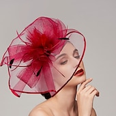 levne Fascinátory-Pera  síťové fascinátory  klobouky  čelenka s perem  čepicí  květinou 1 ks svatba  dostihy  Melbourne Cup čelenka která okouzlí na dostihy