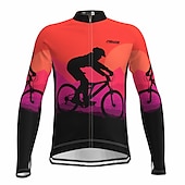 economico Maglie da uomo-Per uomo Maglia da ciclismo Manica lunga Bicicletta Maglietta / Maglia Superiore con 3 tasche posteriori Ciclismo da montagna Cicismo su strada Traspirante Asciugatura rapida Traspirazione umidit