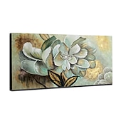 baratos Pinturas Florais/Botânicas-Mintura pintura a óleo artesanal em tela decoração de arte de parede moderna flor abstrata imagem para decoração de casa rolada sem moldura pintura não esticada