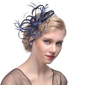 levne Fascinátory-Fascinátory Klobouky Doplňky do vlasů Organza Polyester / polyamid Kbelík Večírek Dovolená Retro styl S Štras Přílba Pokrývky Hlavy