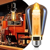 halpa Hehkulamput-3kpl st64 vintage edison led valonohjain hehkulamput 3w 220v 110v e26/e27 pohja lämmin valkoinen 2200k vaihtolamppuja seinälamppuihin valot riippuvalaisin keltainen lämmin &amp; oravahäkki