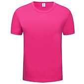 Недорогие Мужские повседневные футболки-Муж. С короткими рукавами Вырез под горло Лето Однотонный Атлетический Черный Белый Желтый Футболка для мужчин