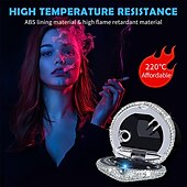 levne Organizéry do auta-popelník do auta přenosný bling cigaretový bezdýmný držák na láhev s modrým LED indikátorem autodoplňky pro ženy ideální pro auto domů a do kanceláře 1ks