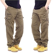 preiswerte Unterteile-Herren Cargohosen Wanderhose Wanderhosen Militär Sommer Außen Ripstop Atmungsaktiv Rasche Trocknung Tasche mit Reißverschluss Hosen / Regenhose Unten Armeegrün Armee-Gelb Baumwolle Jagd Angeln