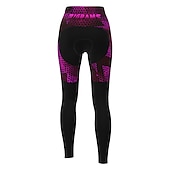tanie Damskie spodnie, szorty i spódnice-Damskie Spodnie rowerowe Rower Majtki Rajstopy Kolarstwo górskie Kolarstwie szosowym Sport Graficzny Keep Warm Wkładka 3D Zatrzymujący ciepło Oddychający Żółty Czerwony Odzież Odzież rowerowa