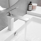 economico Classici-rubinetto lavabo bagno - classico / cascata nichel spazzolato / galvanizzato / finiture verniciate monocomando rubinetti vasca monoforo