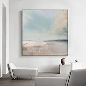 preiswerte Landschaftsgemälde-Handgefertigtes Ölgemälde auf Leinwand, Wandkunst, Dekoration, abstrakte Meereslandschaft, Strand, Ozean, für Wohnkultur, gerollt, rahmenlos, ungedehnt