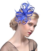 levne Fascinátory-Fascinátory Klobouky Doplňky do vlasů Organza Polyester / polyamid Kbelík Večírek Dovolená Retro styl S Štras Přílba Pokrývky Hlavy