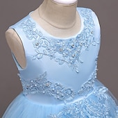 preiswerte Blumenmädchenkleider-kinderkleidung Mädchen Blumenmädchen Kleid Kleid Ärmellos Hochzeit Party Kuschelig Süß Baumwolle Polyester Asymmetrisch Tüll-Kleid Kleid mit vielen Schichten Blumenmädchenkleid Sommer Weiß Rosa Rote