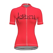 billiga Tröjor för kvinnor-Dam Cykeltröja Grafisk Rolig Cykel T-shirt Tröja Överdelar med 3 bakfickor Bergscykling Vägcykling Solskyddskräm Torkar snabbt Dragkedja fram Spänning sporter Gul Röd Blå Kläder