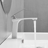 economico Classici-rubinetto lavabo bagno - classico / cascata nichel spazzolato / galvanizzato / finiture verniciate monocomando rubinetti vasca monoforo