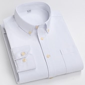 voordelige oxford-overhemden voor heren-Voor heren Overhemd Button-down overhemd Shirt met kraag Oxford overhemd Schotse ruit Bruiloft Casual A B F G Lange mouw Alle seizoenen Kleding