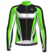 preiswerte Radtrikot Herren-Herren Fahrradjacke Radjacke Radtrikot fahrradbekleidung Fahrradtrikot Langarm Fahhrad Jacke Trikot Shirt mit 3 Gesäßtaschen MTB Mountain Rennrad warm warm halten Atmungsaktiv Schnelltrocknend Gelb