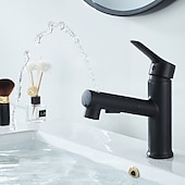 economico Classici-Rubinetto Lavabo Bagno Estraibile / Doccetta Estraibile Finiture Elettrodeposte / Verniciate Rubinetteria Monocomando Monoforo Lavabo Bagno