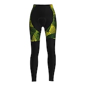 tanie Damskie spodnie, szorty i spódnice-Damskie Spodnie rowerowe Rower Majtki Rajstopy Kolarstwo górskie Kolarstwie szosowym Sport Graficzny Keep Warm Wkładka 3D Zatrzymujący ciepło Oddychający Żółty Czerwony Odzież Odzież rowerowa